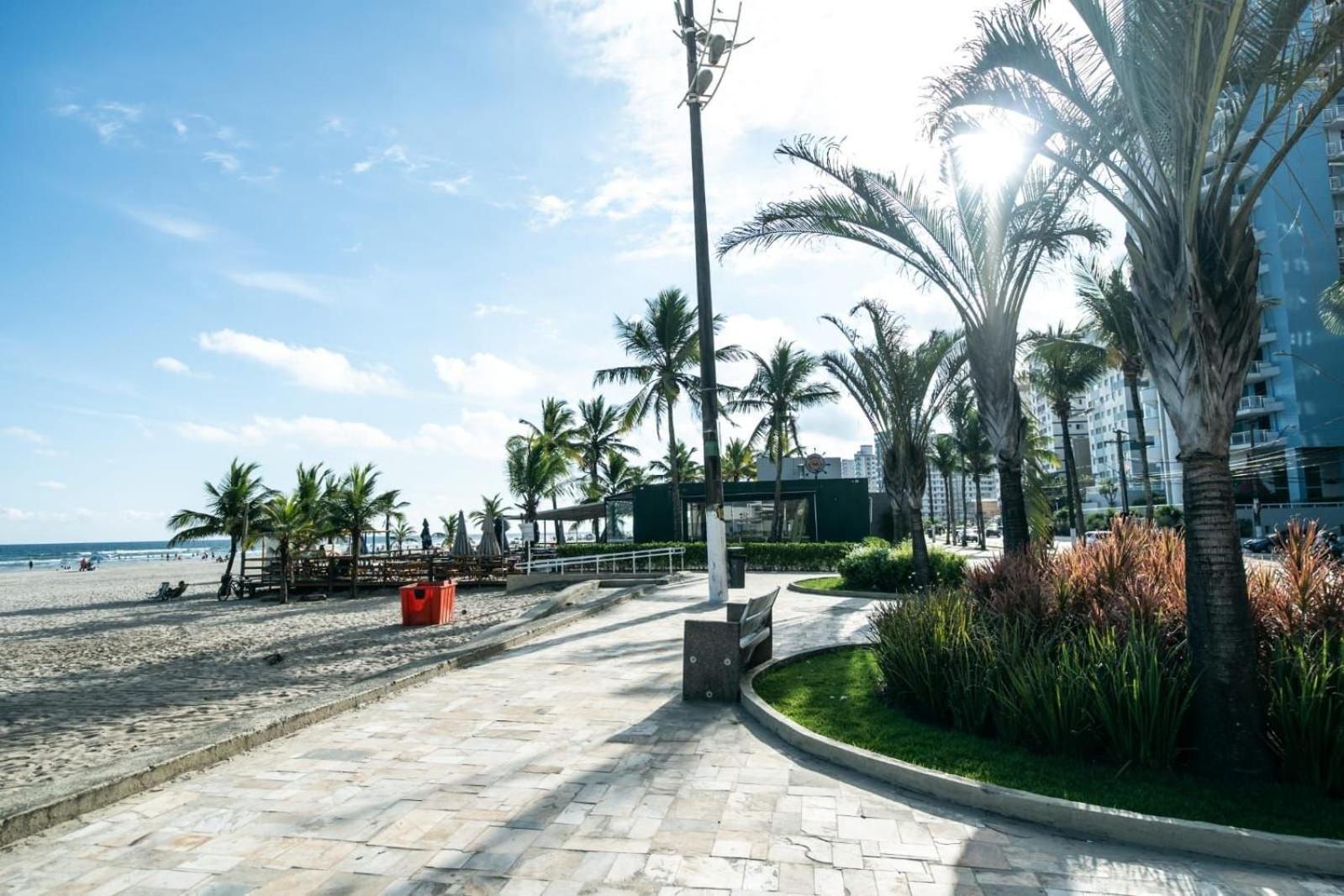 Frente Vista Mar Com Varanda Wi Fi 300Mbps E 10M Da Praia Da Tupi - Estacionamento Gratuito Praia Grande  Ngoại thất bức ảnh