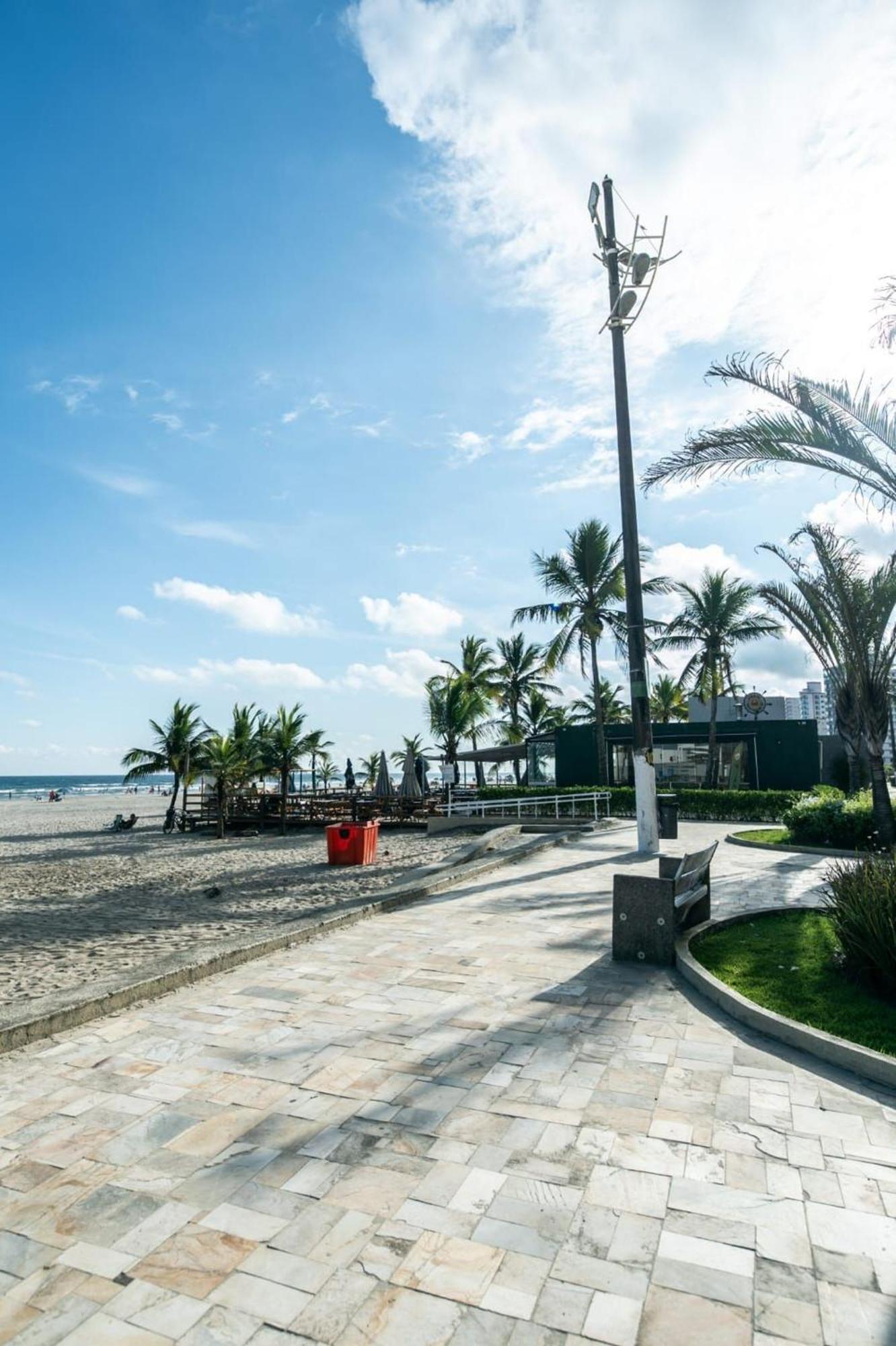 Frente Vista Mar Com Varanda Wi Fi 300Mbps E 10M Da Praia Da Tupi - Estacionamento Gratuito Praia Grande  Ngoại thất bức ảnh